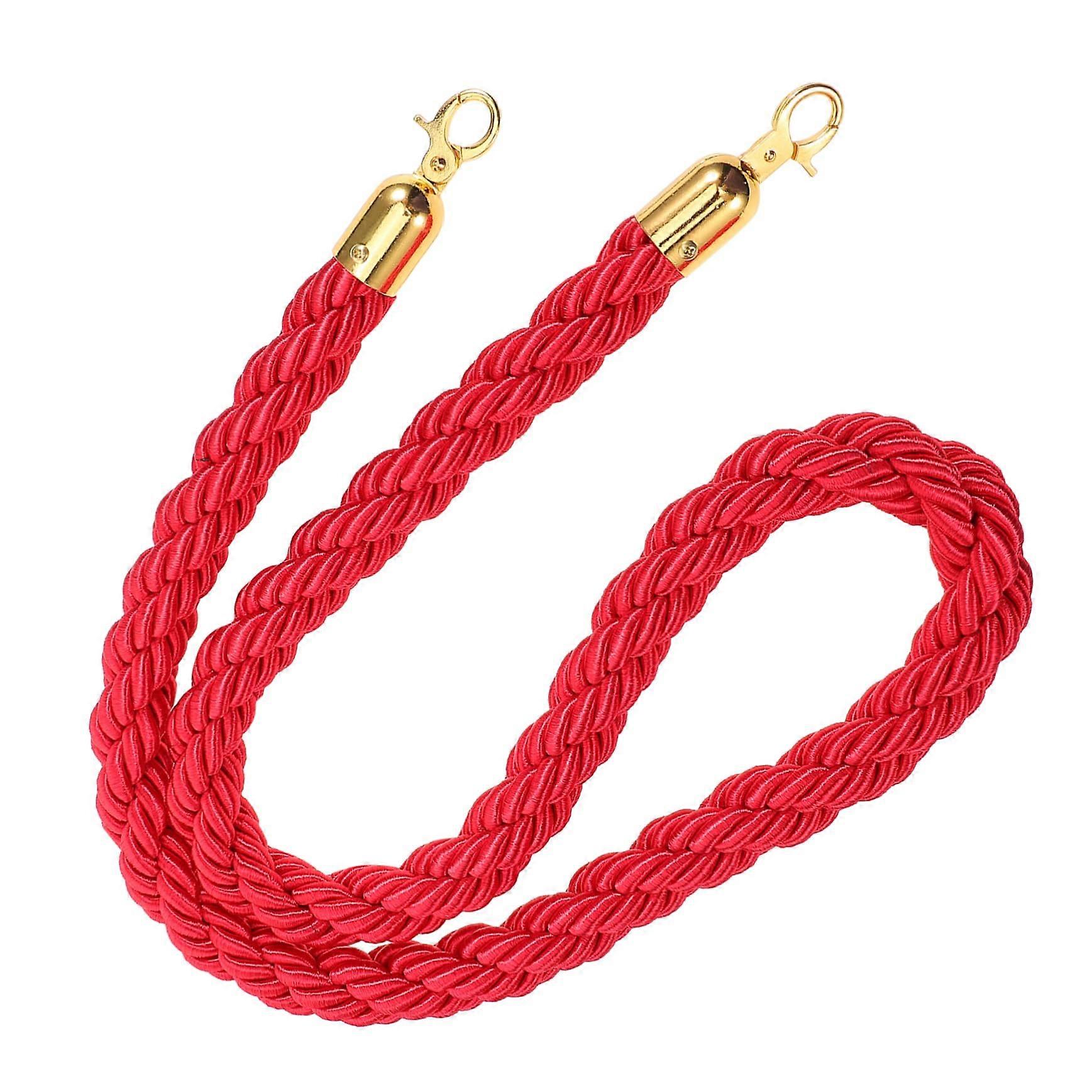 Isolation Zone Party Queue Barrier Rope Stanchions, Red Polyester Crowd Control Rope, Snake Rope for Events and Support