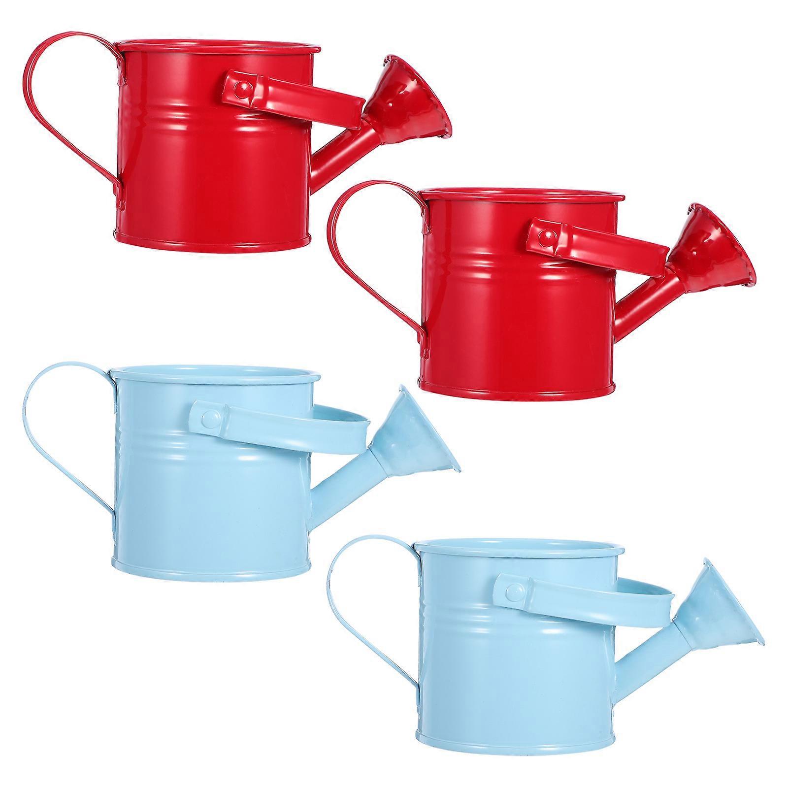 4pcs Toddler Watering Can Metal Small Watering Can For Kids Water Bottles Creative Watering Tin Watering Pot Iron Sprinkling Kettle