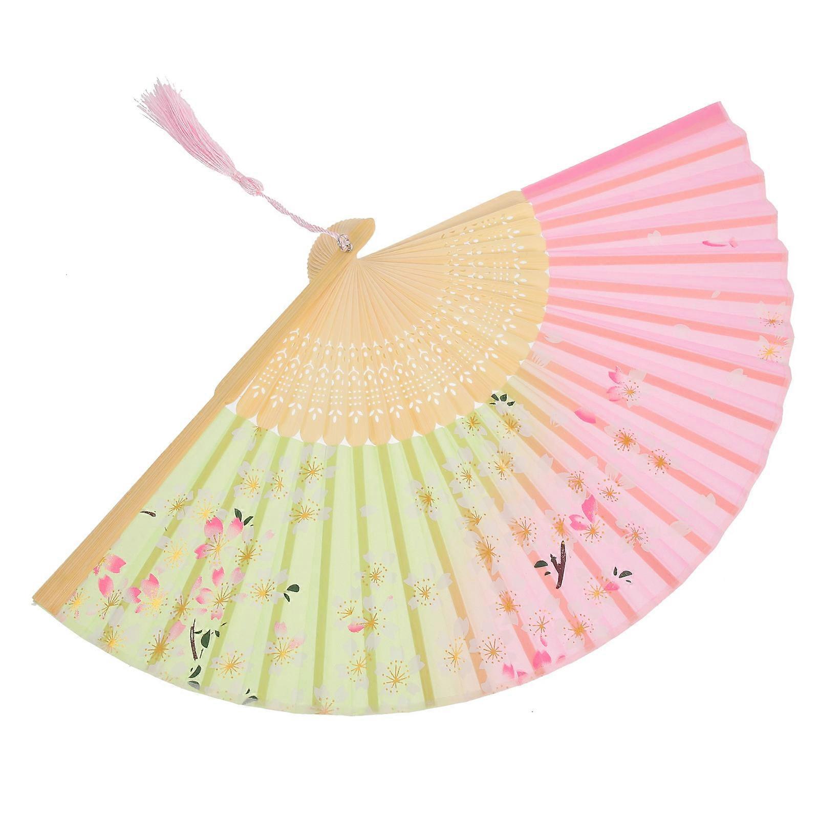 Handheld Folding Fan Chinese Style Performance Fan For Dance Multi 37.5X20CM Decoration 1Set