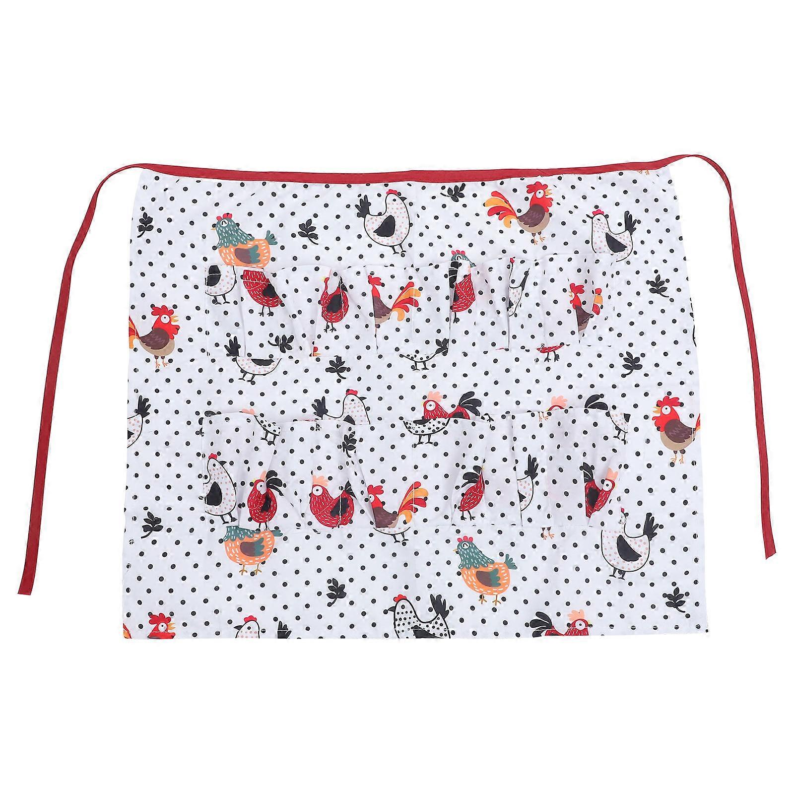 Egg Gathering Collecting Apron Farmers Adorable Pattern Cloth 17.7×14.2×2.4in 1Pcs