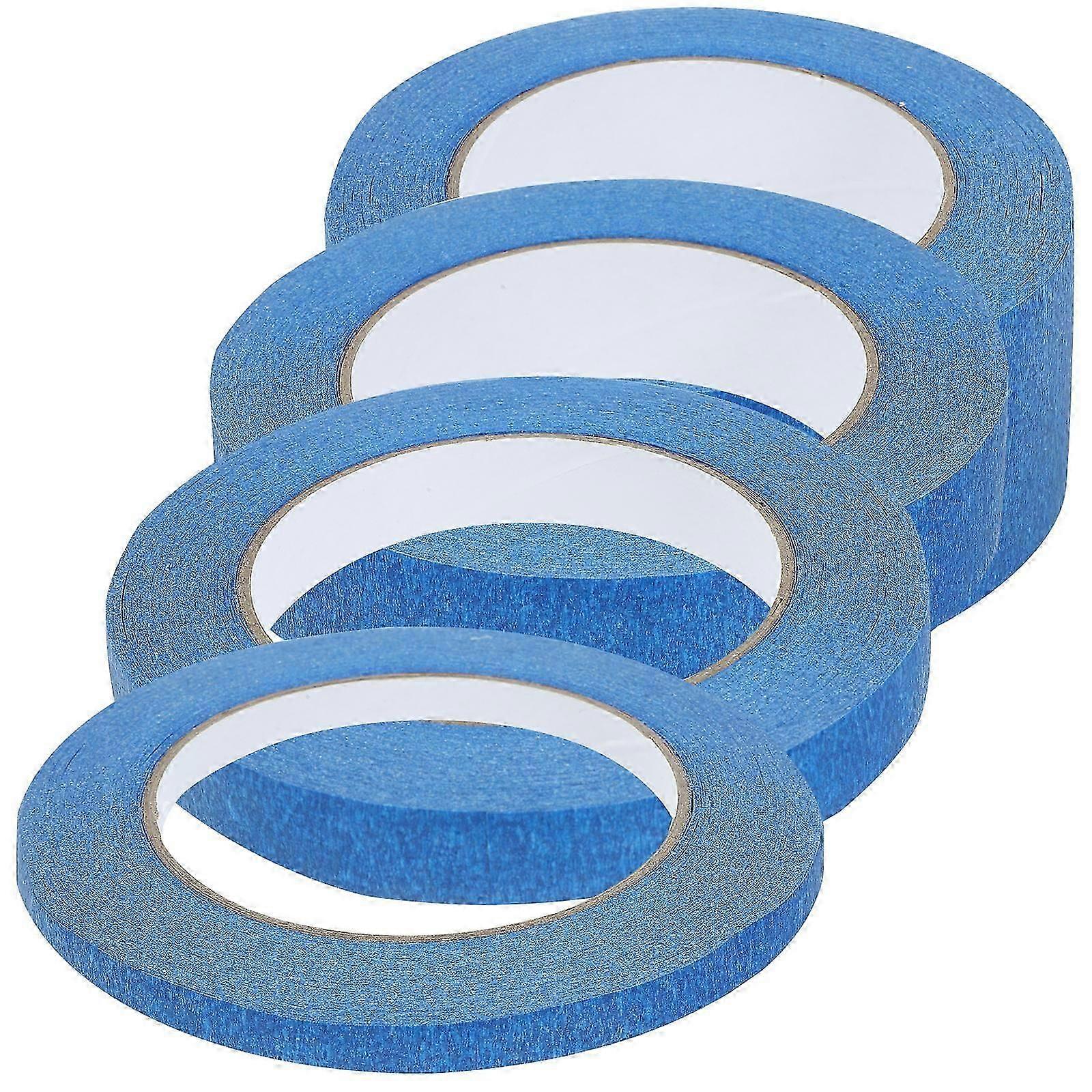Blue Masking Tape for Home Use and Office Use in Textured Paper 15mm x 50m DIY Projects 4 Rolls