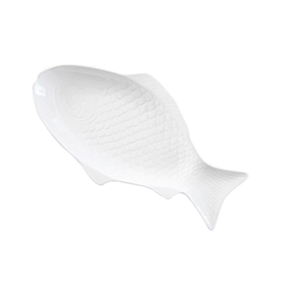 Fish Presentation Dishes Ceramic Tableware for Everyday Use 15 Inches White Steaming Fish 1Pack