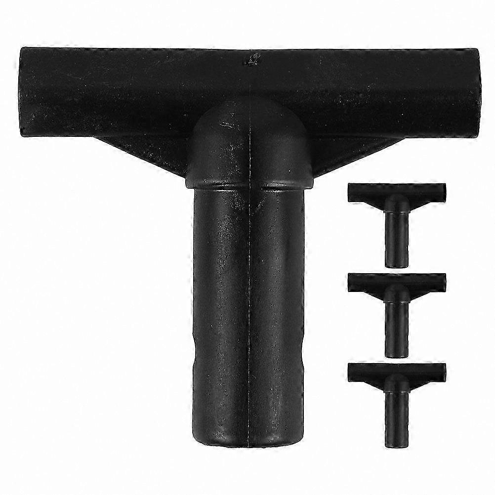 4-Pack T-Shaped Tube Connectors for Trampolines, Replacement Pole Caps and Pipe Fittings for Trampoline Frame Assembly