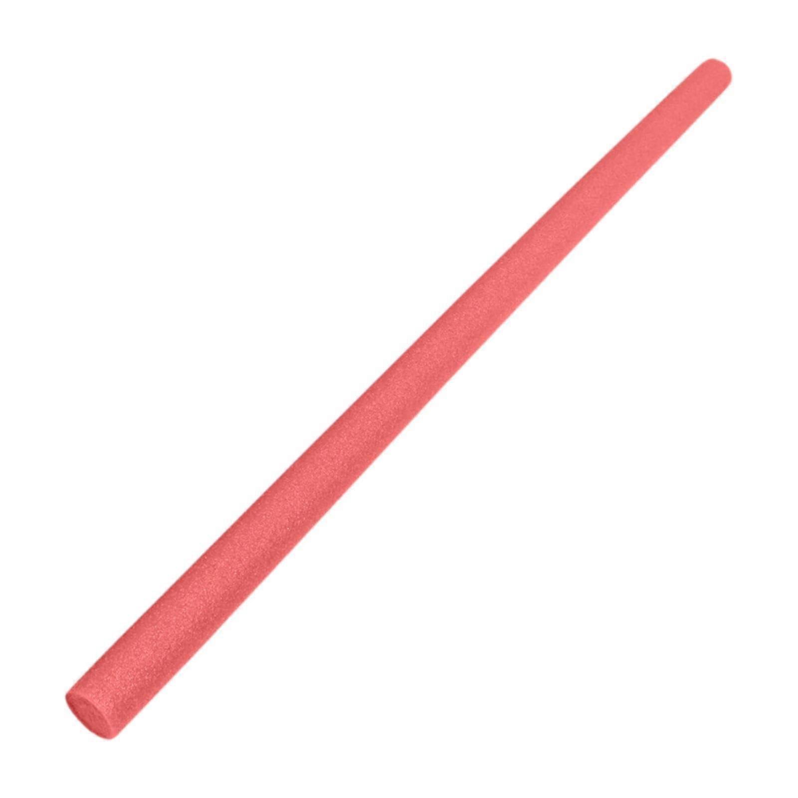 Floating pool noodle, solid foam, lightweight, for swimming pools, red.
