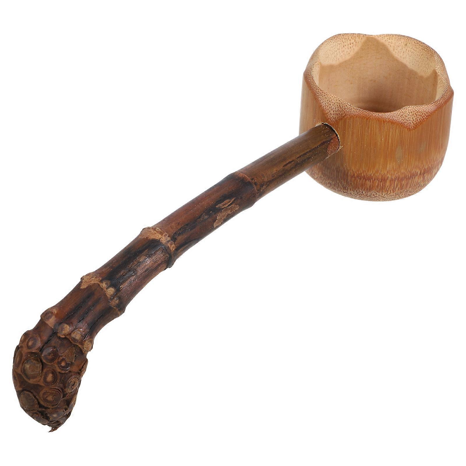 Bamboo Root Dipper Handmade Water Ladle with Retro and Chic Design for Scooping Scoop Tea 1Pcs