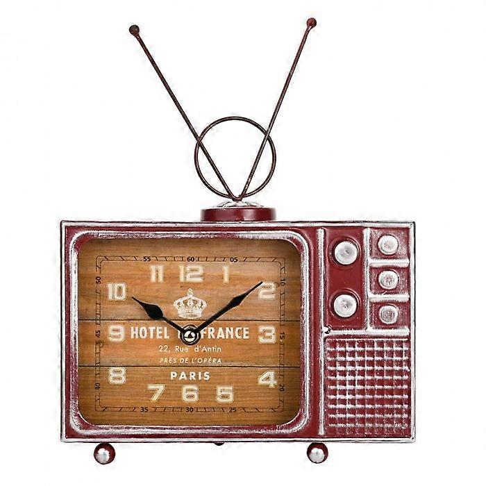 Hometime Metal Mantel Clock - Retro TV