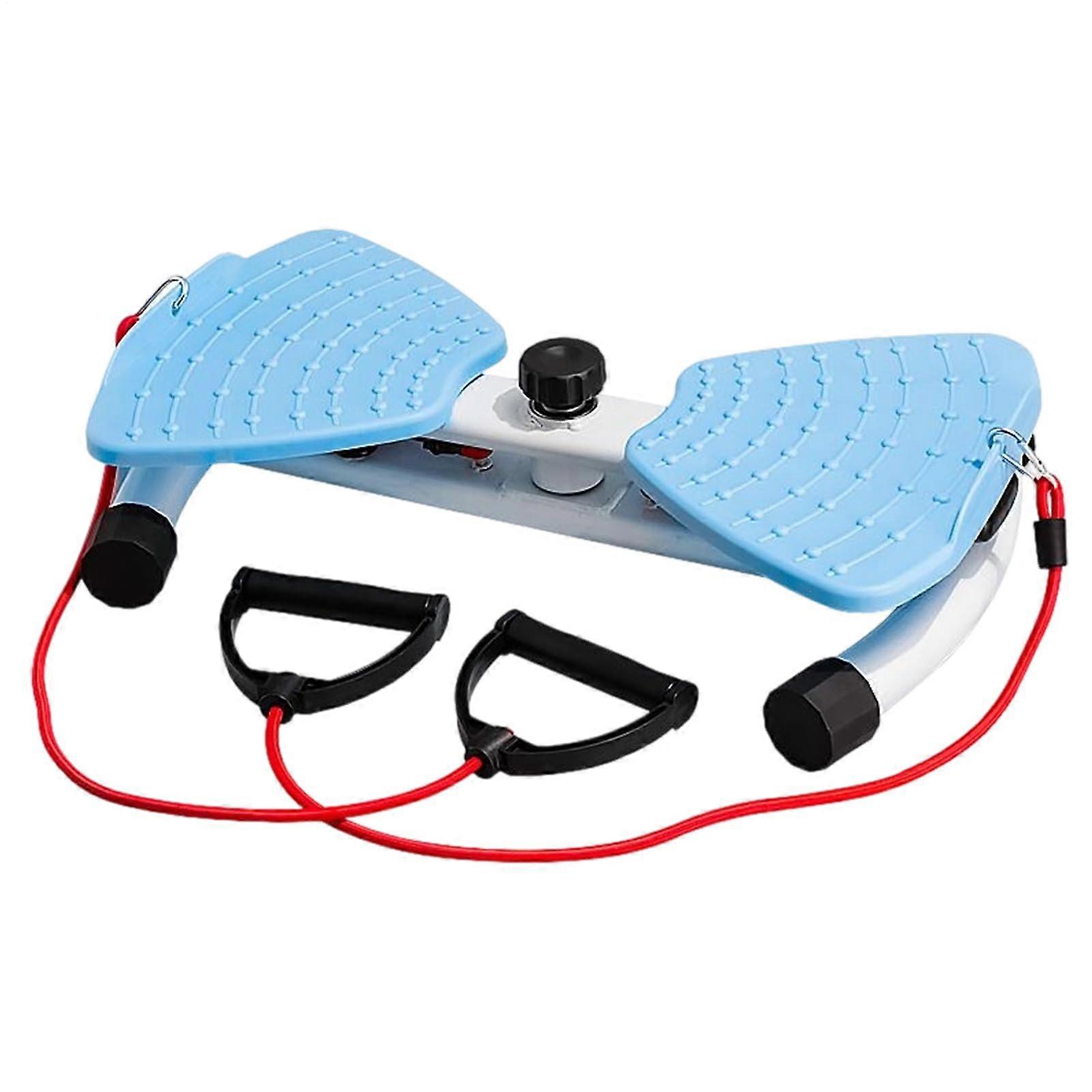 Waist Trainer For Fitness Core Training Quiet Swivel Board With Resistance Bands For Home Workouts Blue