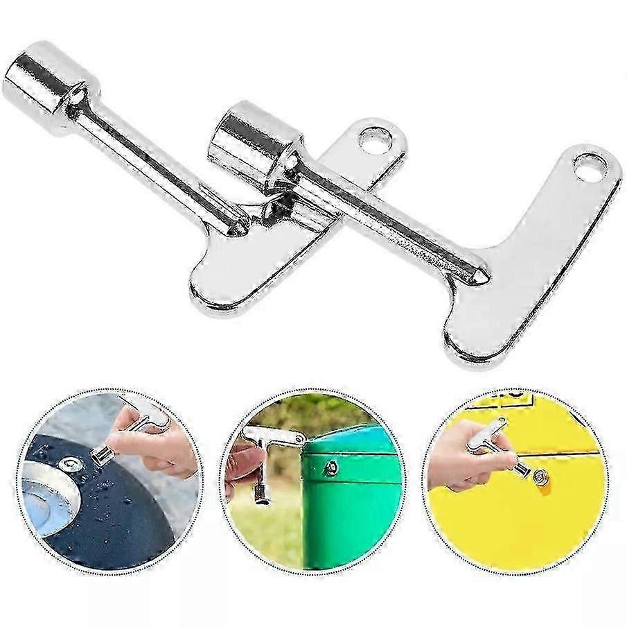 2Pcs Metal Trash Bin Lock Key for Outdoor Waste Can, Peel Box &amp; Trash Container - Durable and Secure Key
