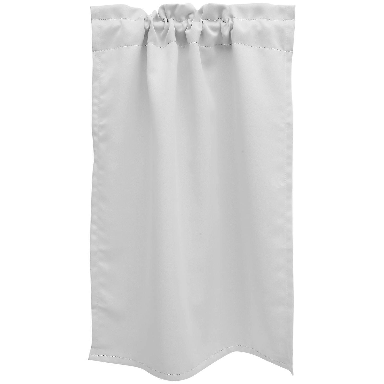 White Polyester Curtain for Home Suitable for Kitchen Bathroom and RV Use