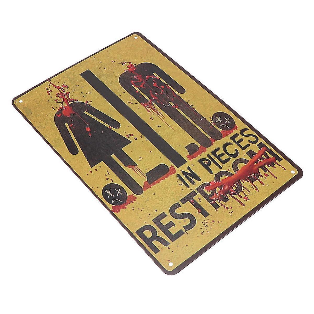 Retro Metal Signs Wall Decor Waterproof Rectangle Plaque for Dining Room 30x20cm Vintage Design 1Set