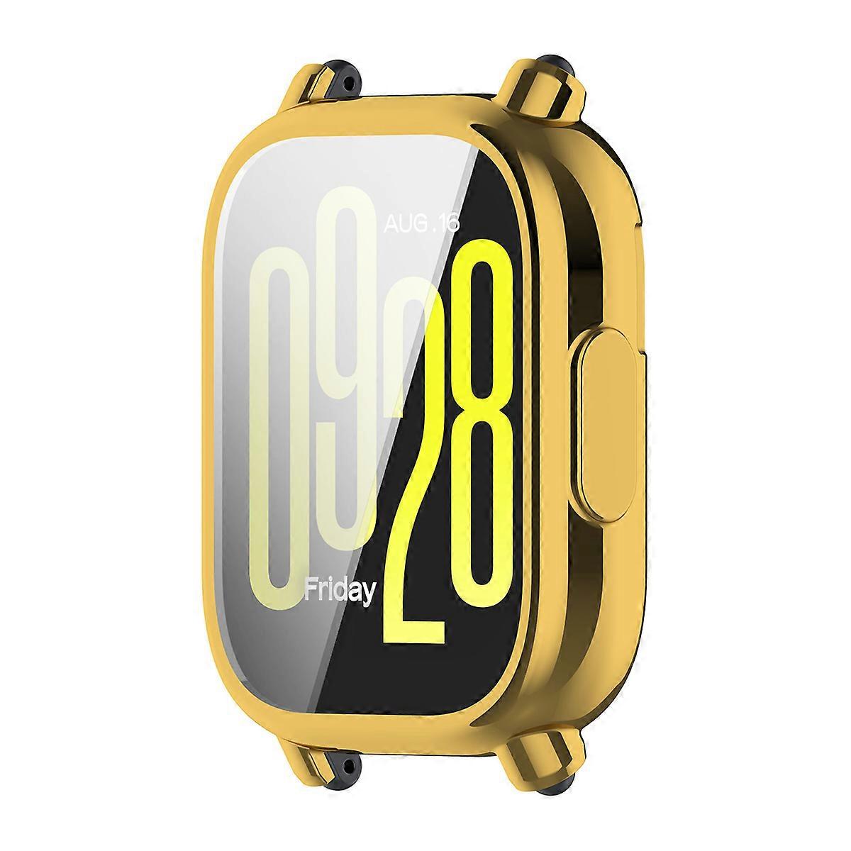 Do Xiaomi Redmi Watch 5 Aktywne etui na zegarek z TPU ENKAY HAT PRINCE Galwanizowany pokrowiec na zegarek z osłoną ekranu złoty