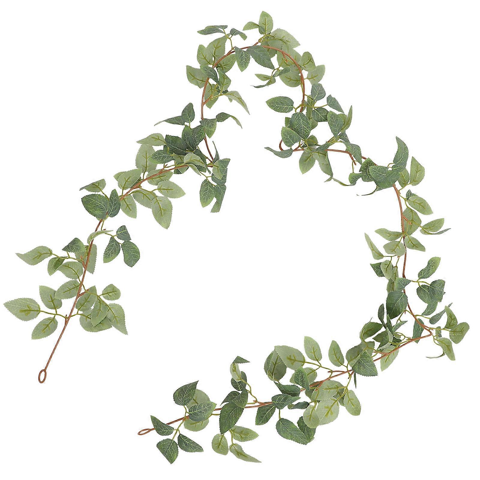 Simulation Vine Artificial Rose Leaves Wall Hanging Party Decoration Silk Cloth Rustic 1Set