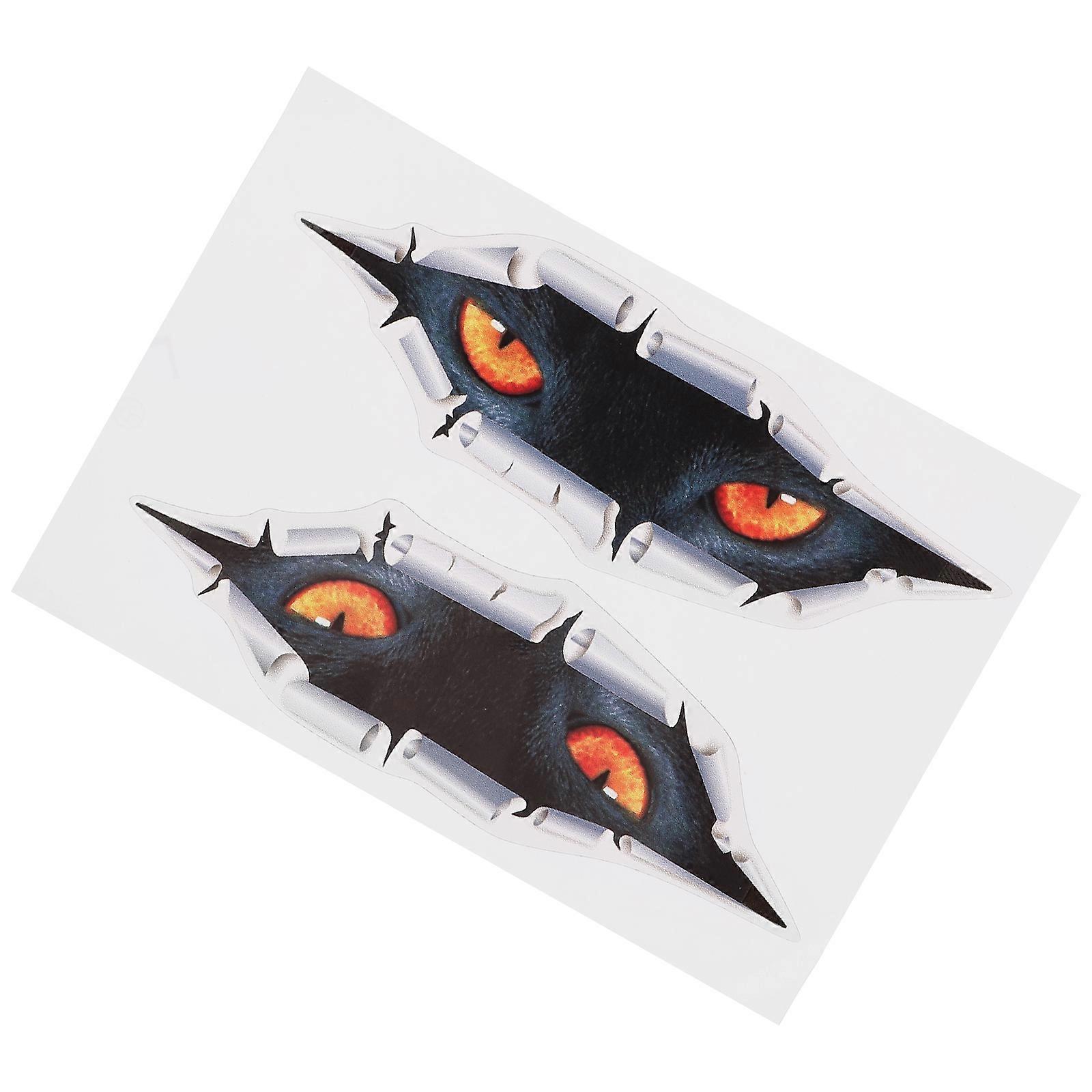 2pcs Car Trunk Decoration Windshield Stickers Decals Animal Design PVC Black for Vehicle Exterior