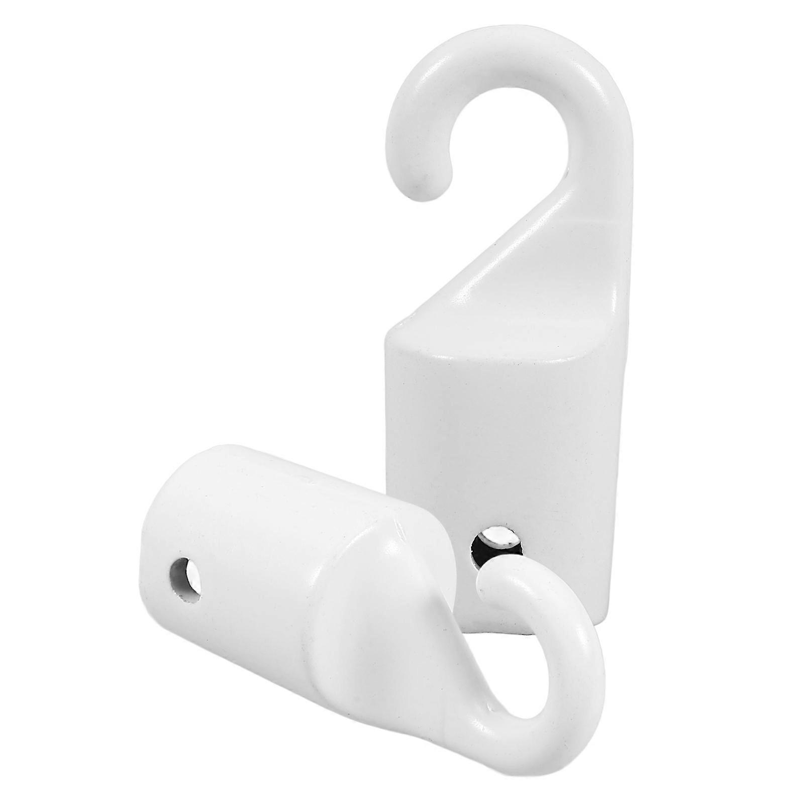 Curtain Rod Hook Blind Accessories Simple and Generous Style White Color 3.00X1.20X1.20CM Curtain Operation 2Pcs