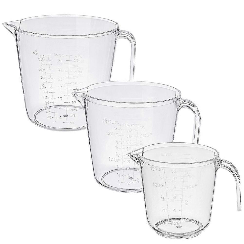 Kitchen Measuring Cups Material Graduated Measurement for Professional Users Baking 3Pcs