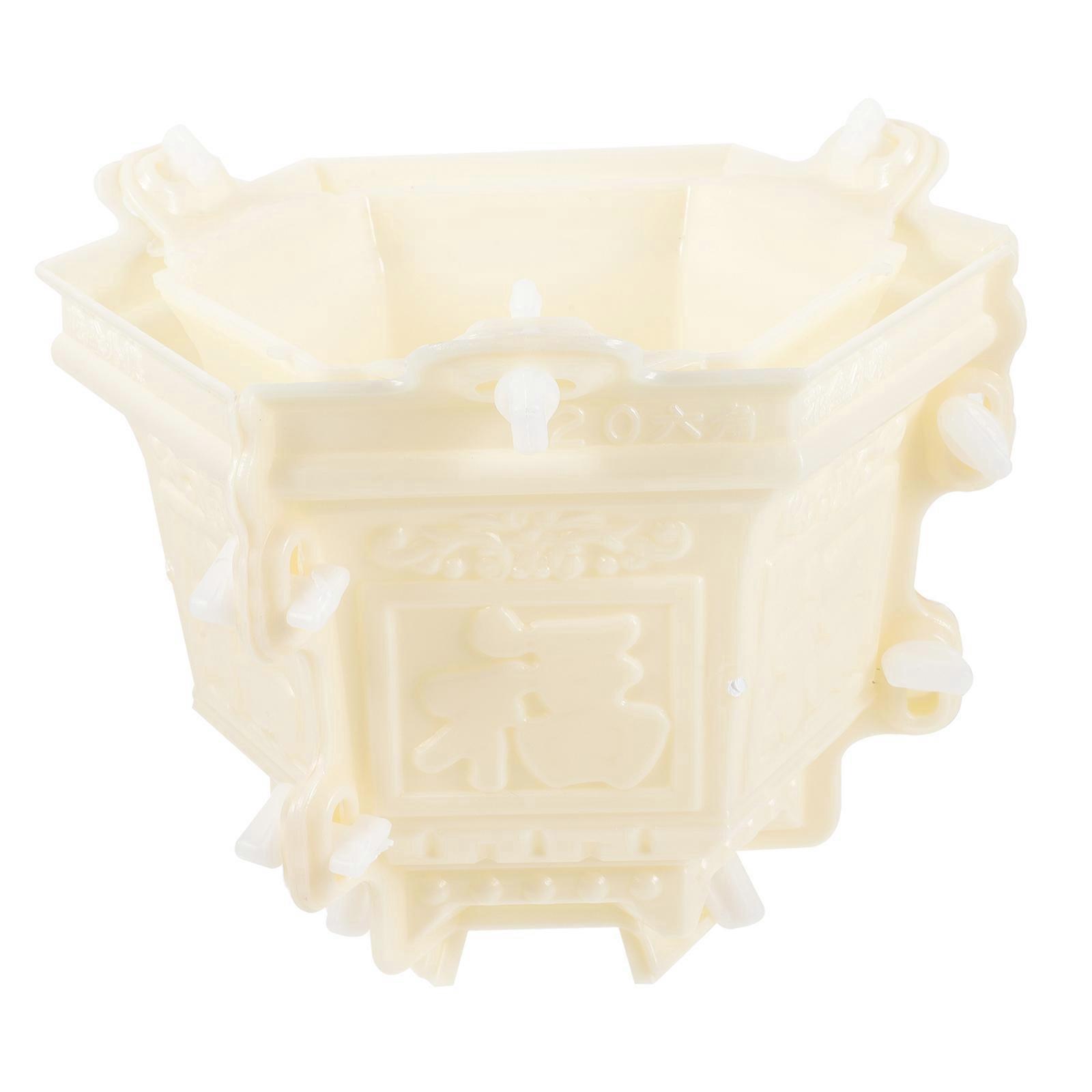 Concrete Hexagonal Mold Planter Making Mold For DIY Projects And Household Decor In Beige Color For Flower Pot Crafting 1Set