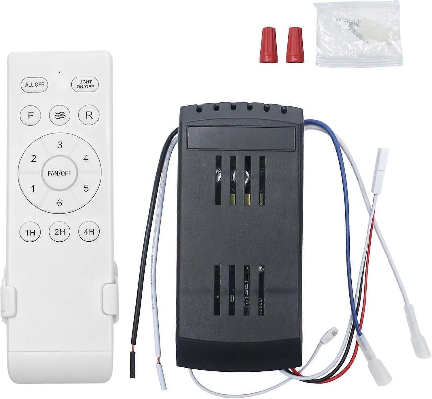 2025 Latest Model 2pcs/set DC Ceiling Fan Controller, 6 Speed Remote Control Kit, Suitable