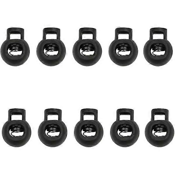 Cord End Stops, 10 pcs Plastic Cord End Stops, 17mm Round Elastic Cord Locks, Single Hole Cord Locks