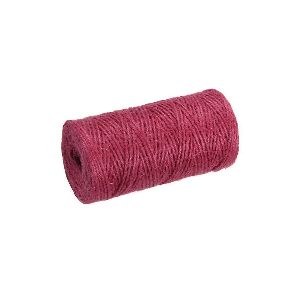 Dark Red Hemp Rope for Decorating Durable Perfect for Crafts DIY and Festival Events 100M
