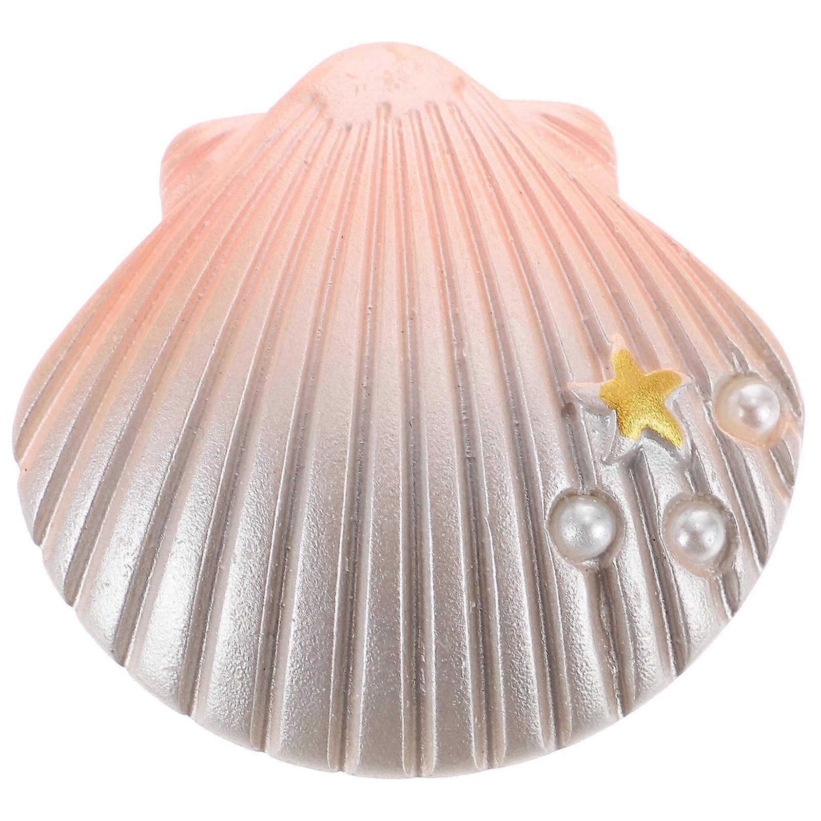 Refrigerator Decorative Magnets Shell Theme Design Ornament Grey DIY Accessory 1Set