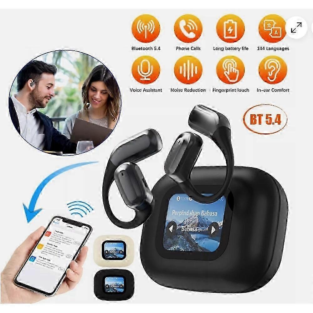 2025 144+ Language AI Translator Earbuds Real Time Bluetooth Translate Earphones