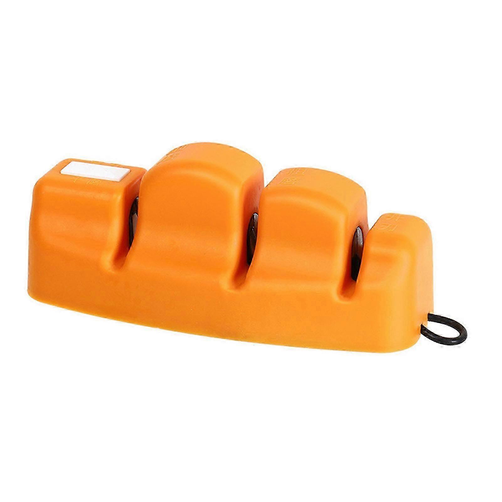 4 Stage Knife Sharpener 4 in 1 Multifunction Prevent Slip Portable Knife Sharpening Tool Kitchen Tools for Grinding Orange