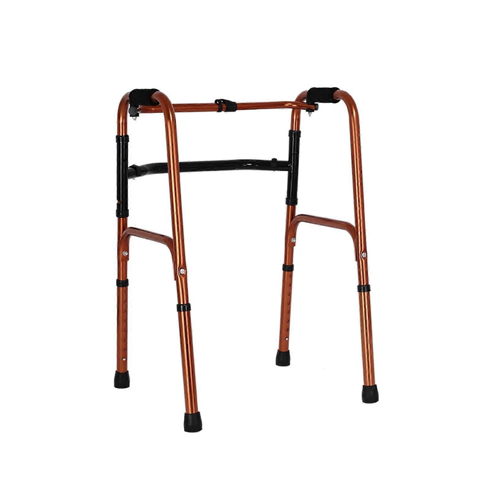 Walking Aid Walker for Seniors, Narrow Folding Aluminium Frame, Height Adjustable Non-Slip Design, Supports Up to 100 kg