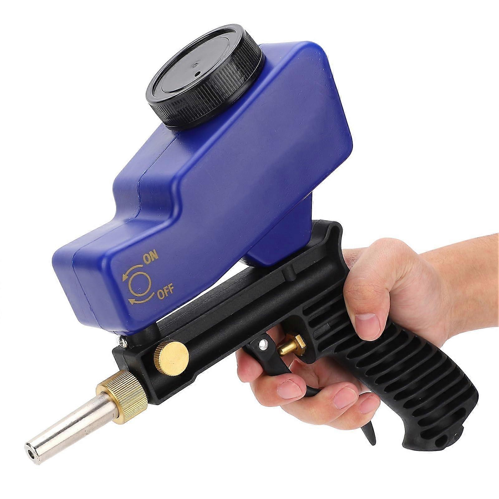 Gravity Feed Sandblasting Gun, Lightweight Aluminum Body, Handheld Tool 70-150 PSI, 6000 RPM for Precise Material Spray