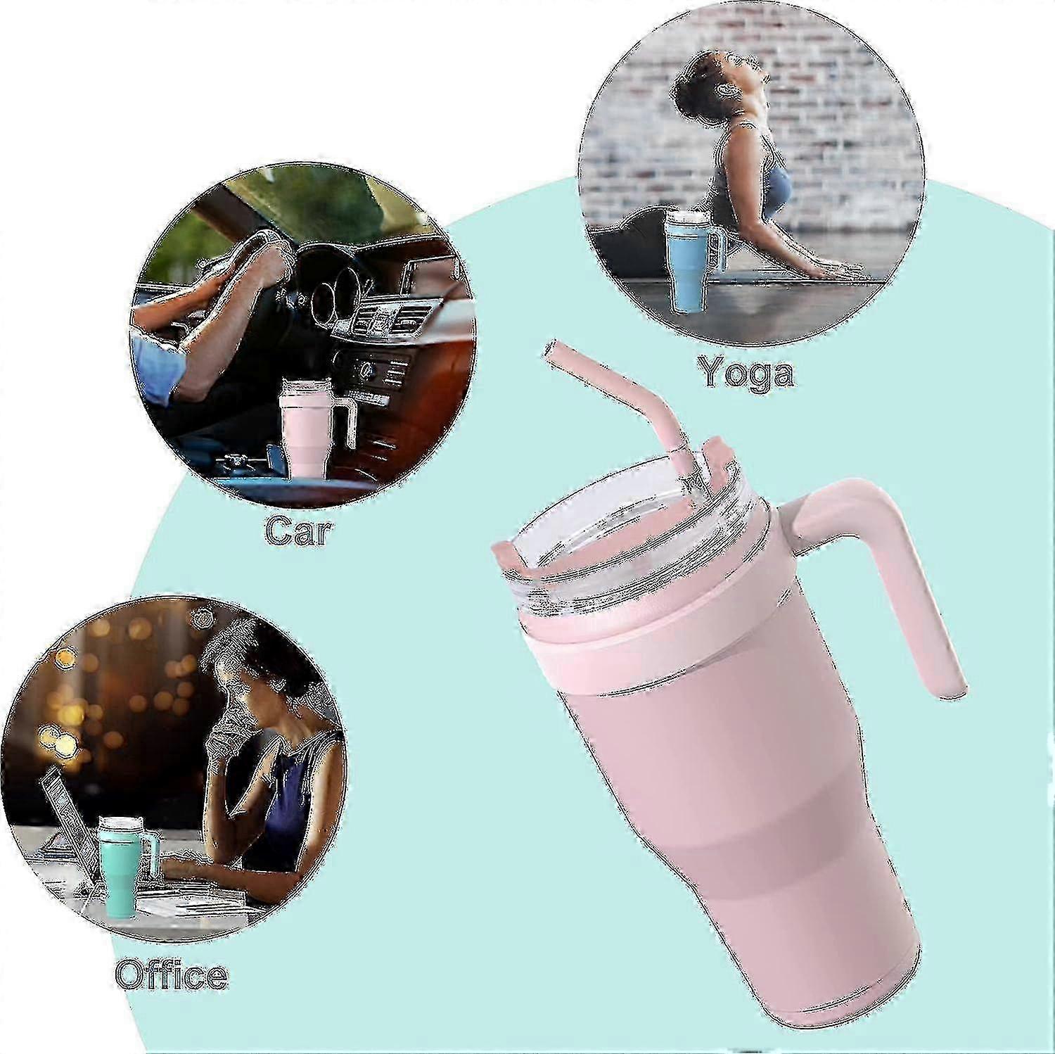2 x 40-ounce cup lids, suitable for 40-ounce insulated tumblers like Stanley's, leak-proof and easy to clean