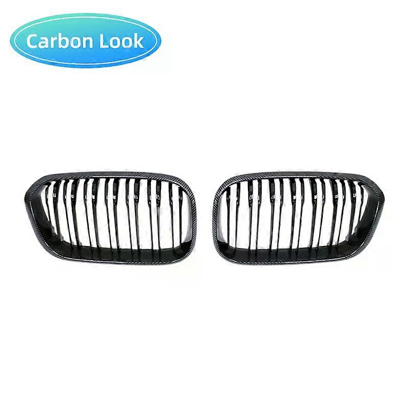 Applicable 1 Pair Front Grilles For BMW 1 Series F20 F21 2016 2017 Gloss Black Kidney Grill Replacement Racing Front Bumper Grilles