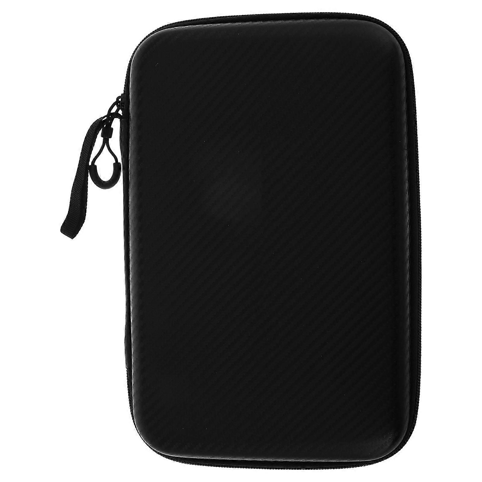 Black EVA Table Tennis Bat Storage Bag with Large Capacity Hard Shell for Equipment Storage and Protection