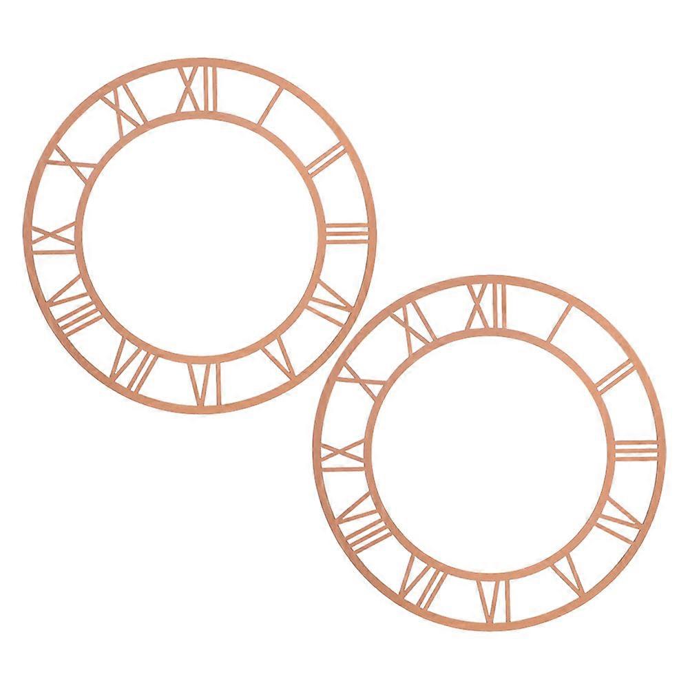 Here's a refined and professional product description based on the title you provided:
**2pcs Round Acrylic Mirror Clock Dial Plates with Roman