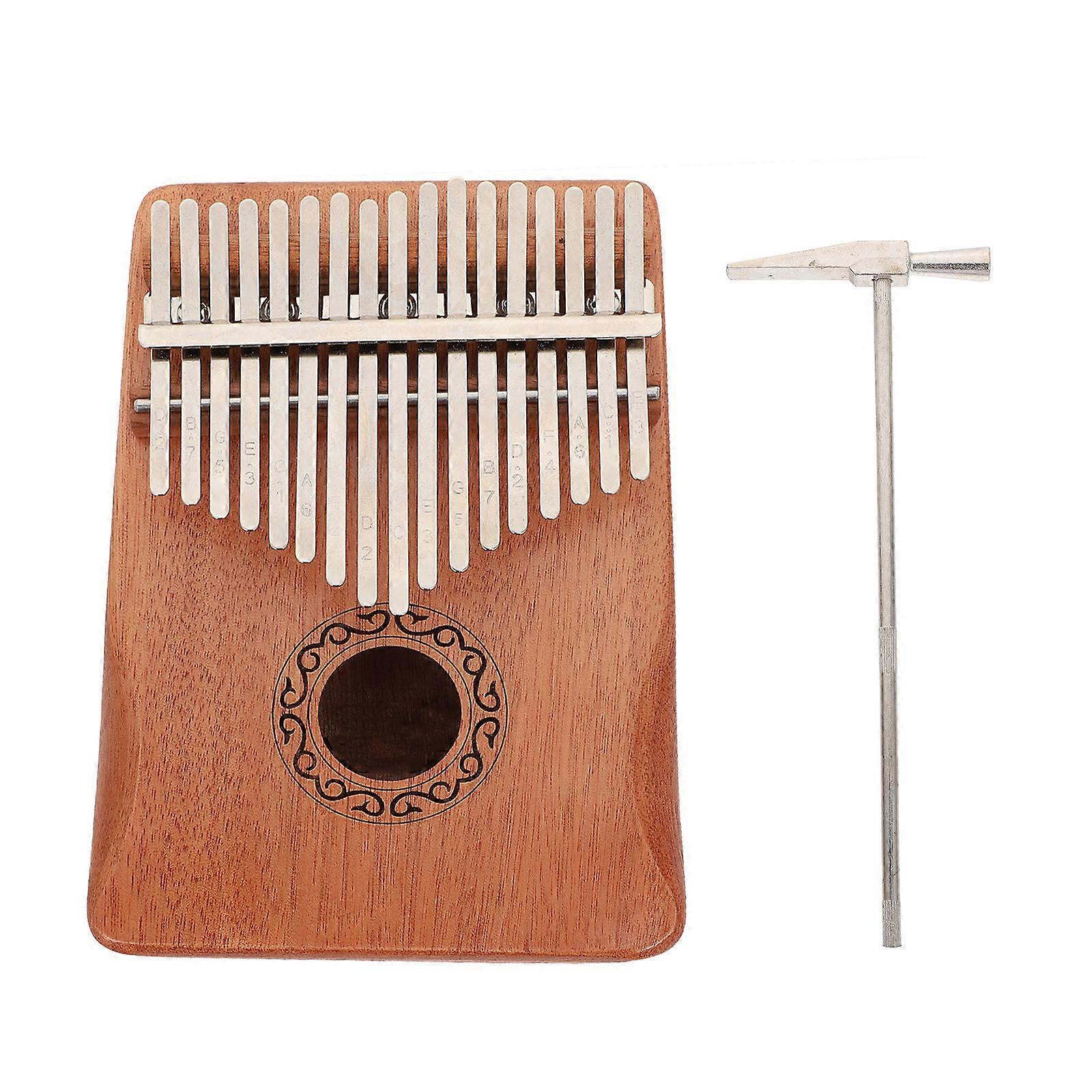 Wood Thumb Piano 17 Keys Kalimba For Anywhere Performance 18X13.5X3CM Beginner Friendly 1 Set