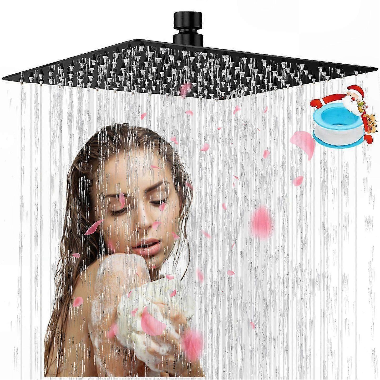 Modern Anti-Limescale Shower Head with Rainfall and Handheld Functionality