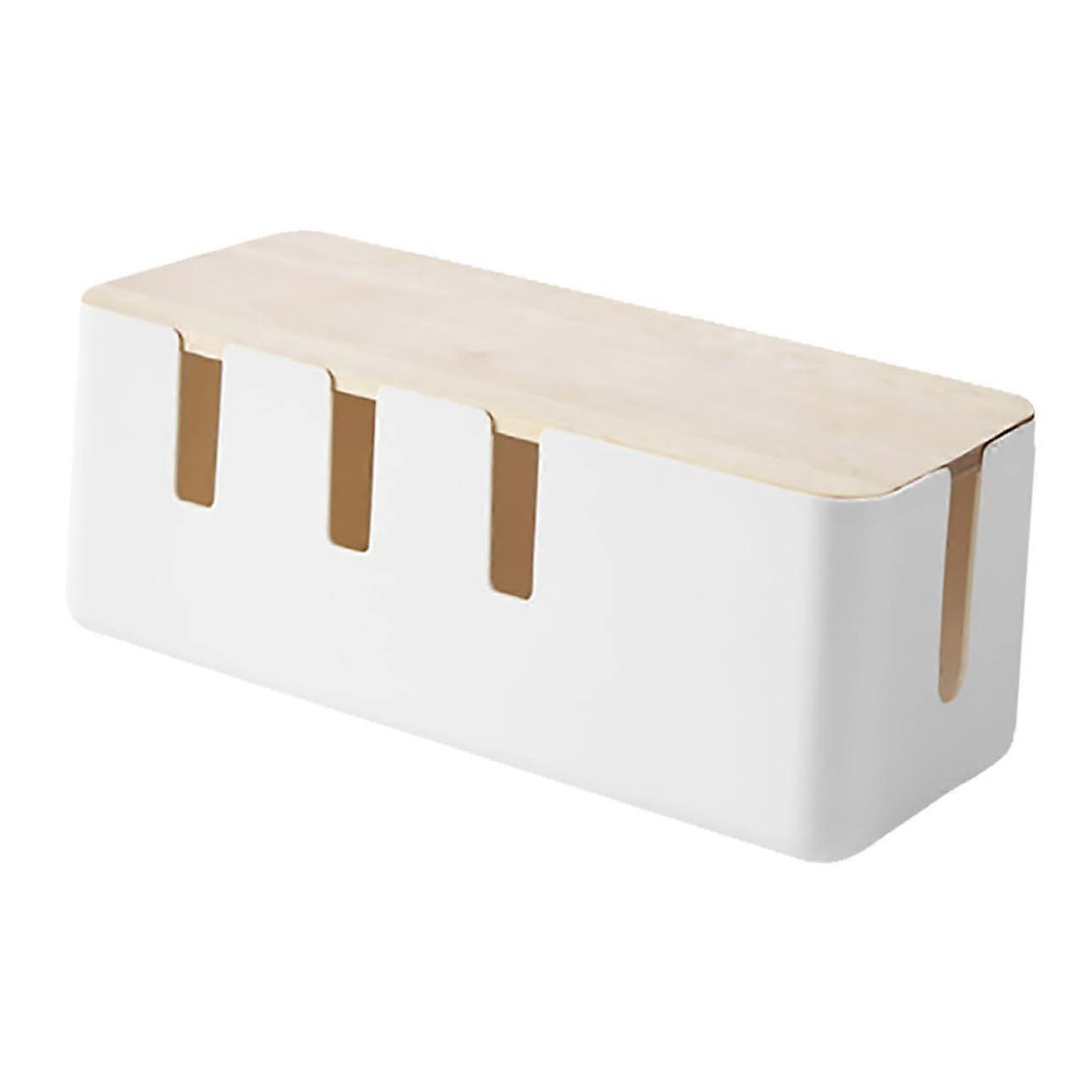 1pc Cable Management Box Cable Organizer For Power Strips Adapters And Cables Practical Storage Suitable For Work Fits Desk And