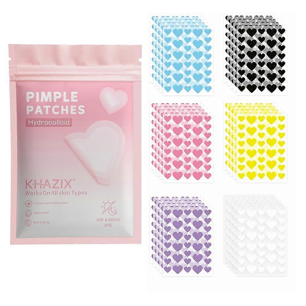 Colorful Acne Patch Hydrocolloid Heart Shaped Acne Pimples Patch Skin