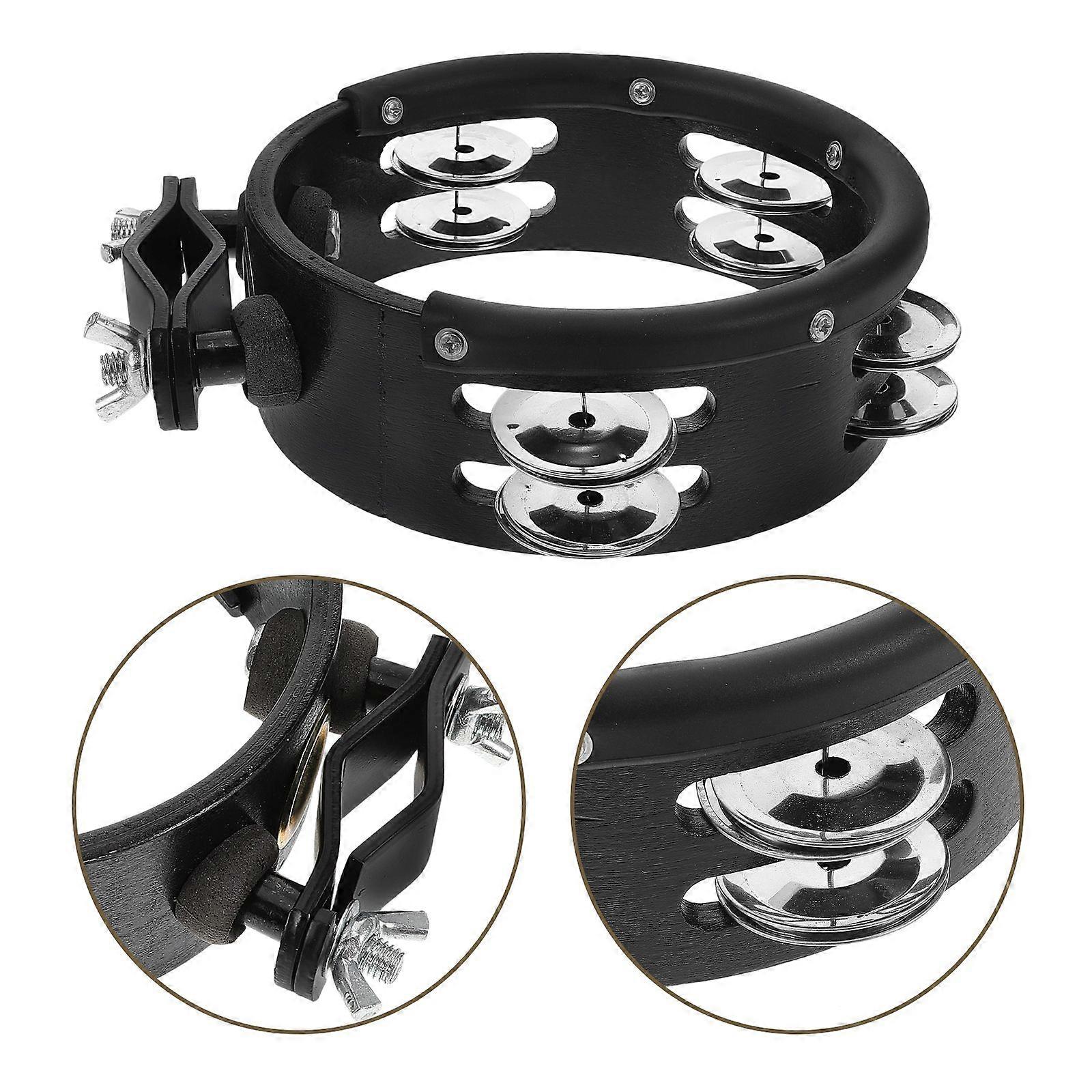 Pandereta conveniente Pandereta musical Tambor Platillo Hihat Pandereta Pandereta Tambor de campana Pandereta Pandereta Instrumento musical Pandereta