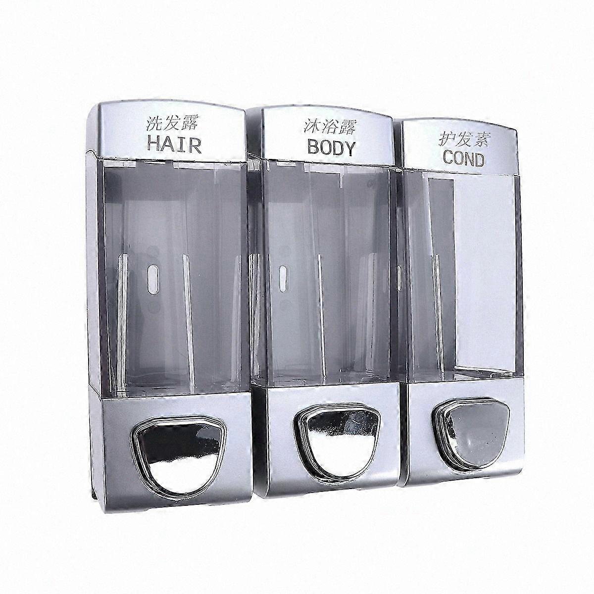 Bathroom Dispenser Set for Shampoo, Lotion, and Toothpaste in Glass Pump Container