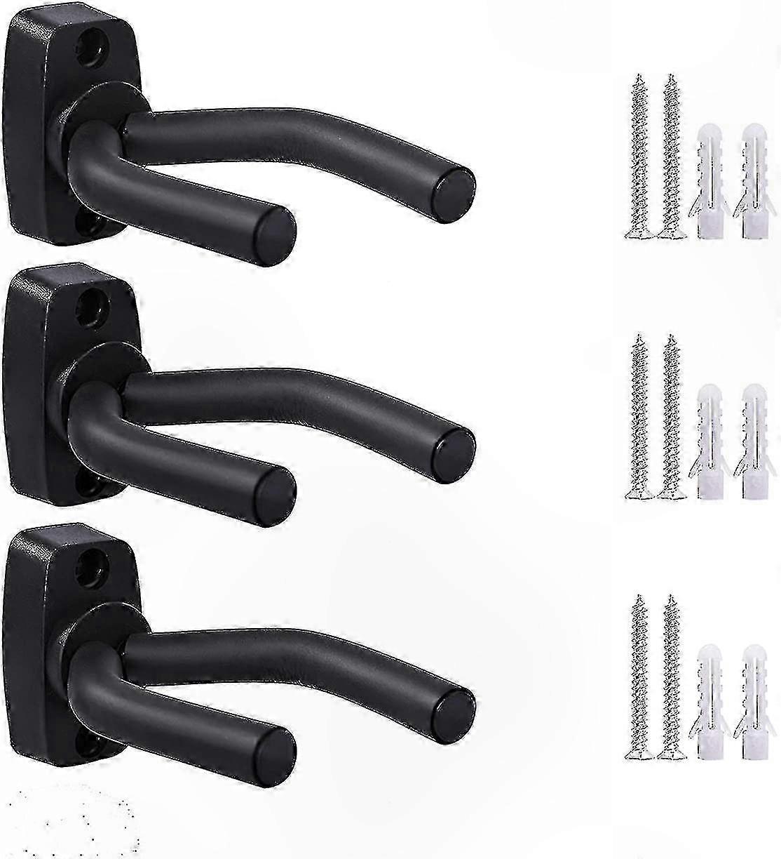Wall Mount Guitar Hanger Bracket with Screws, 3 Pack