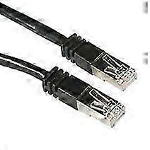 25ft Black Shielded CAT 5E Molded Patch Network Cable