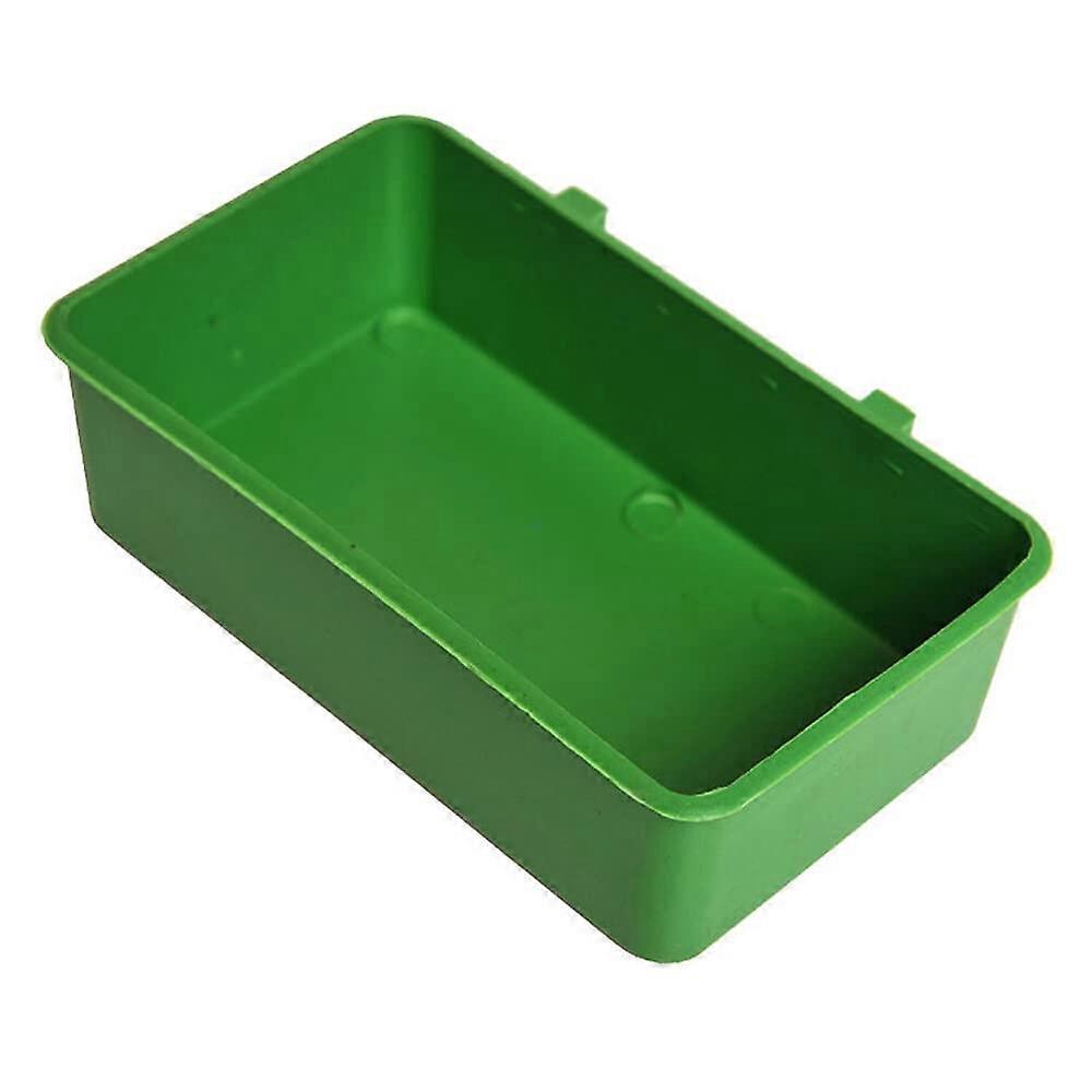 Multifunction Green Food Tray for Parrots and Birds, Animal Cage Shower Box, Pet Bird Cleaning Accessory, Size and Practical Design