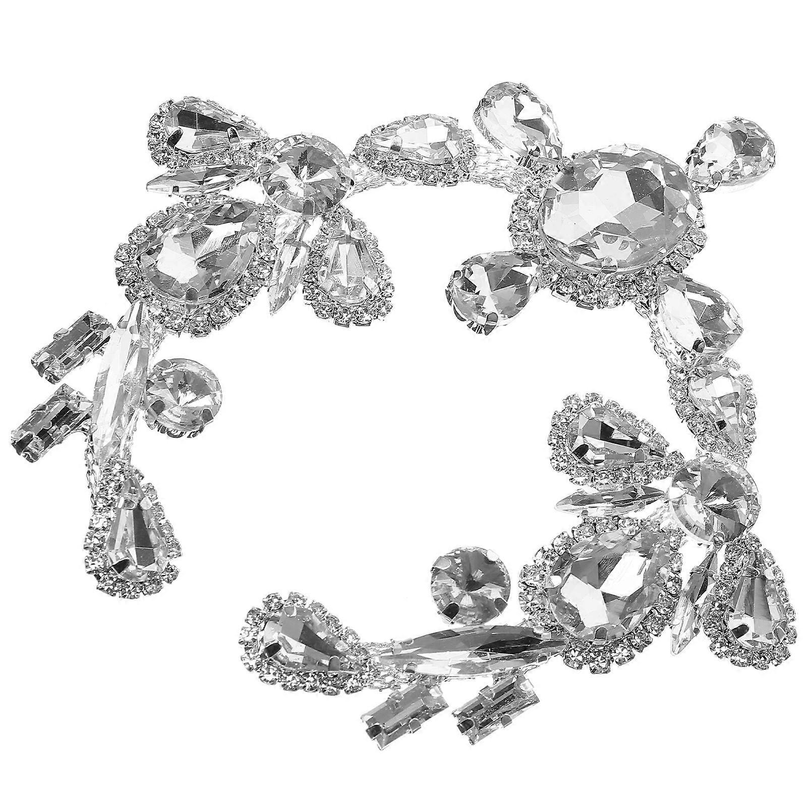 Shoes Applique Patch for Clothes Decor Gems Alloy Crystal Material Decorative 1Pack