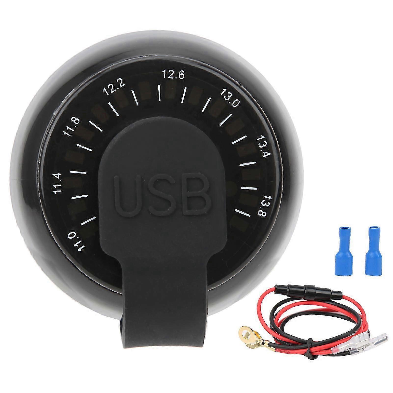 Universal Car Charger Dual USB Output Fast Charge Color Screen W/Voltmeter for Vehicle Boat RV Motorcycle