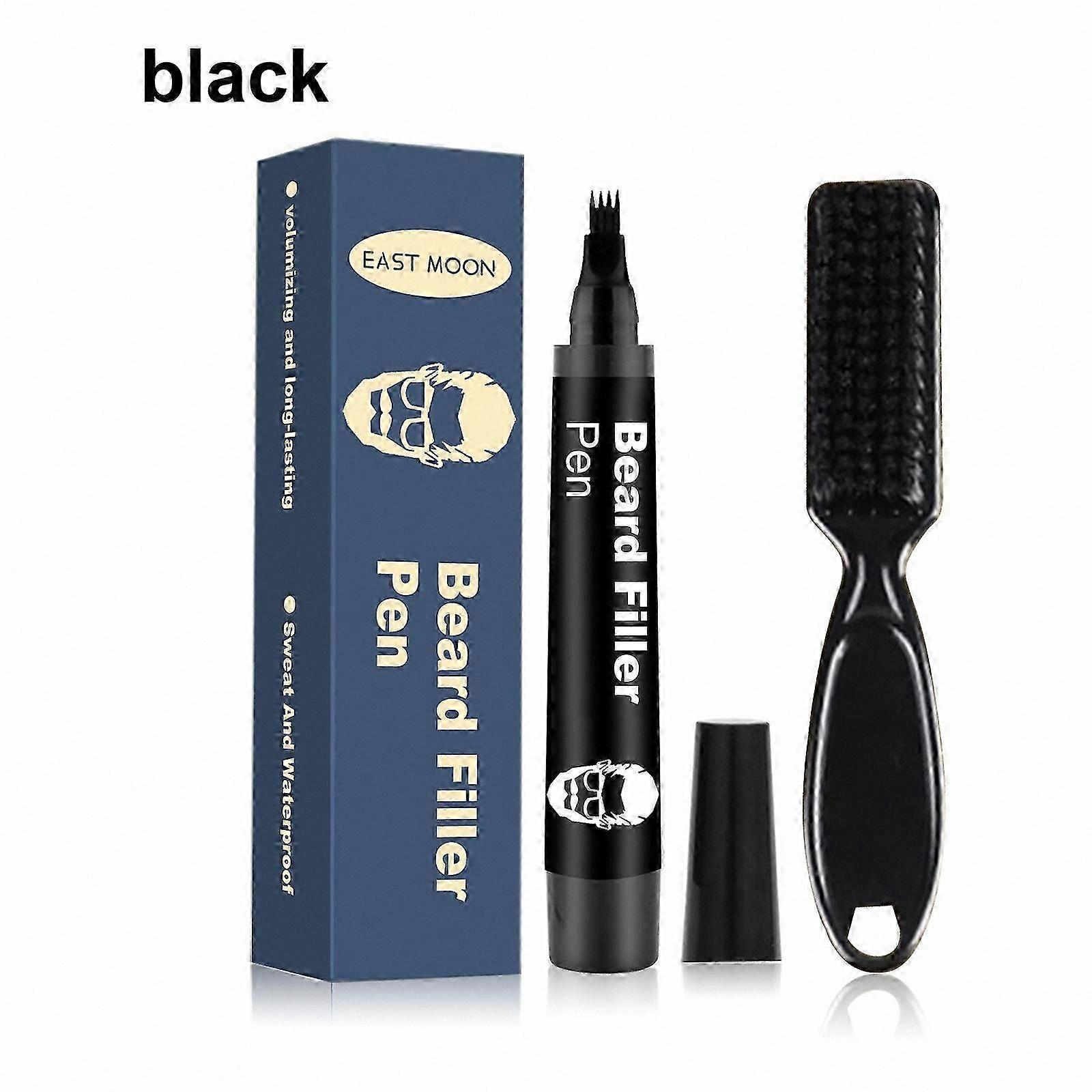 Waterproof Beard Styling Tool for Men - Filler Pen and Brush Combo