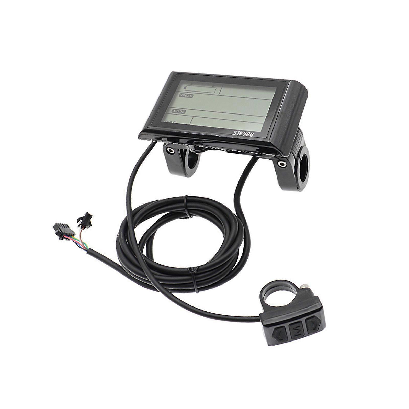 LCD Display Control Electric Bicycles Speed Meter Speedometer Wire Speed Counter for 24V 36V 48V Electric Bike Use Multicolor