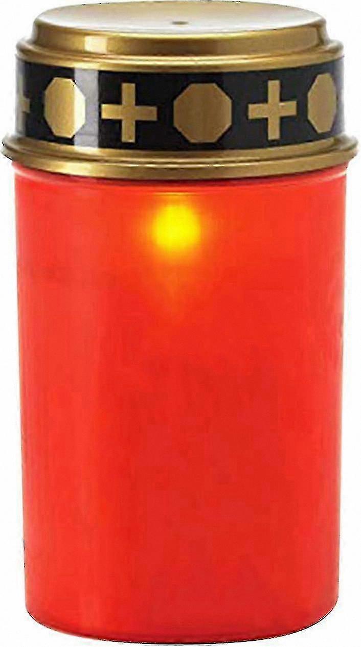 Realistic Flickering LED Memorial Candle with Auto On/Off Functionality