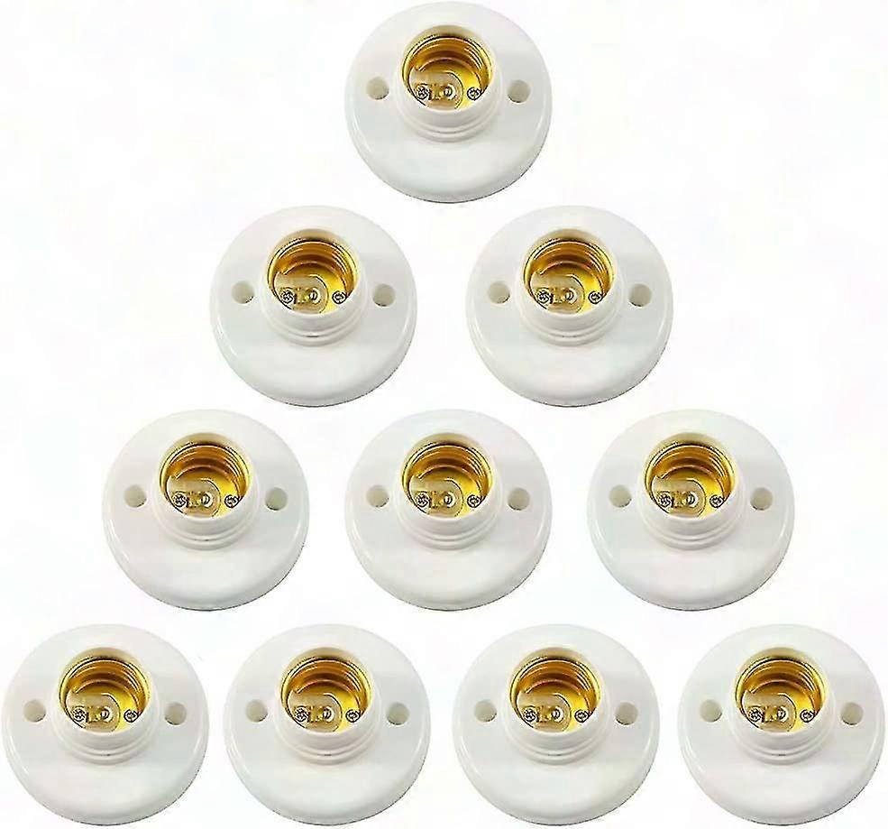 E27 Plastic Screw Socket LED Bulb Base Adapter Converter 10pcs for Wall Light