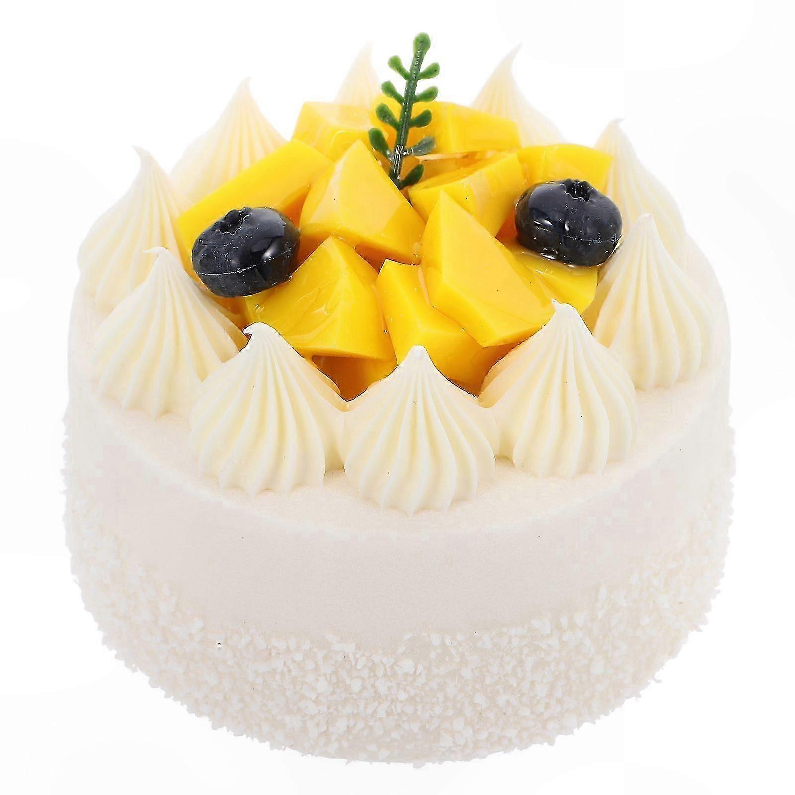 Plastic Fruit Cake Model for Decorative Display Use