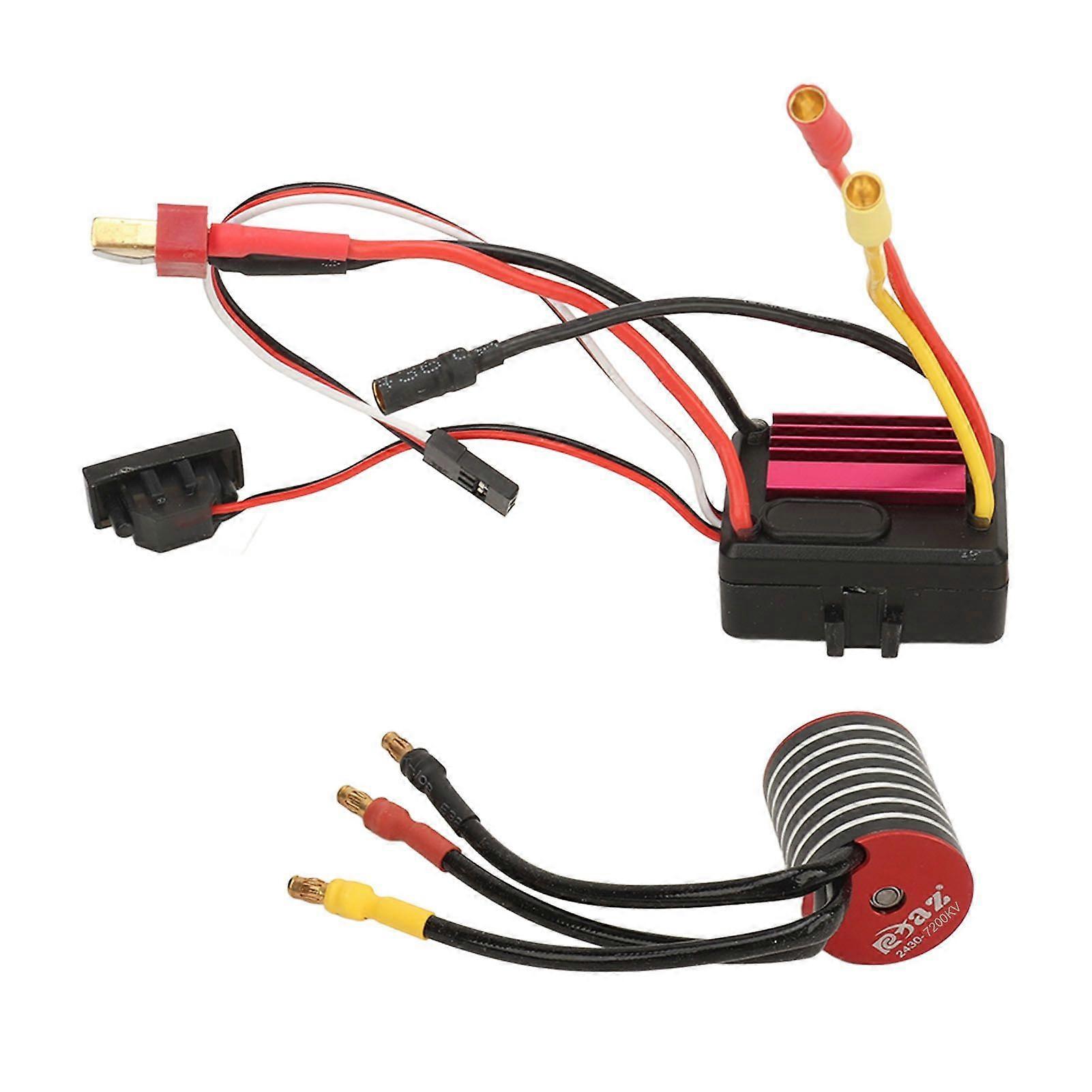 2430 محرك بدون فرش 35A بدون فرش ESC مجموعة محركات بدون فرش دقيقة ESC ل Traxxas 1/16 1/18 RC Car 7200KV