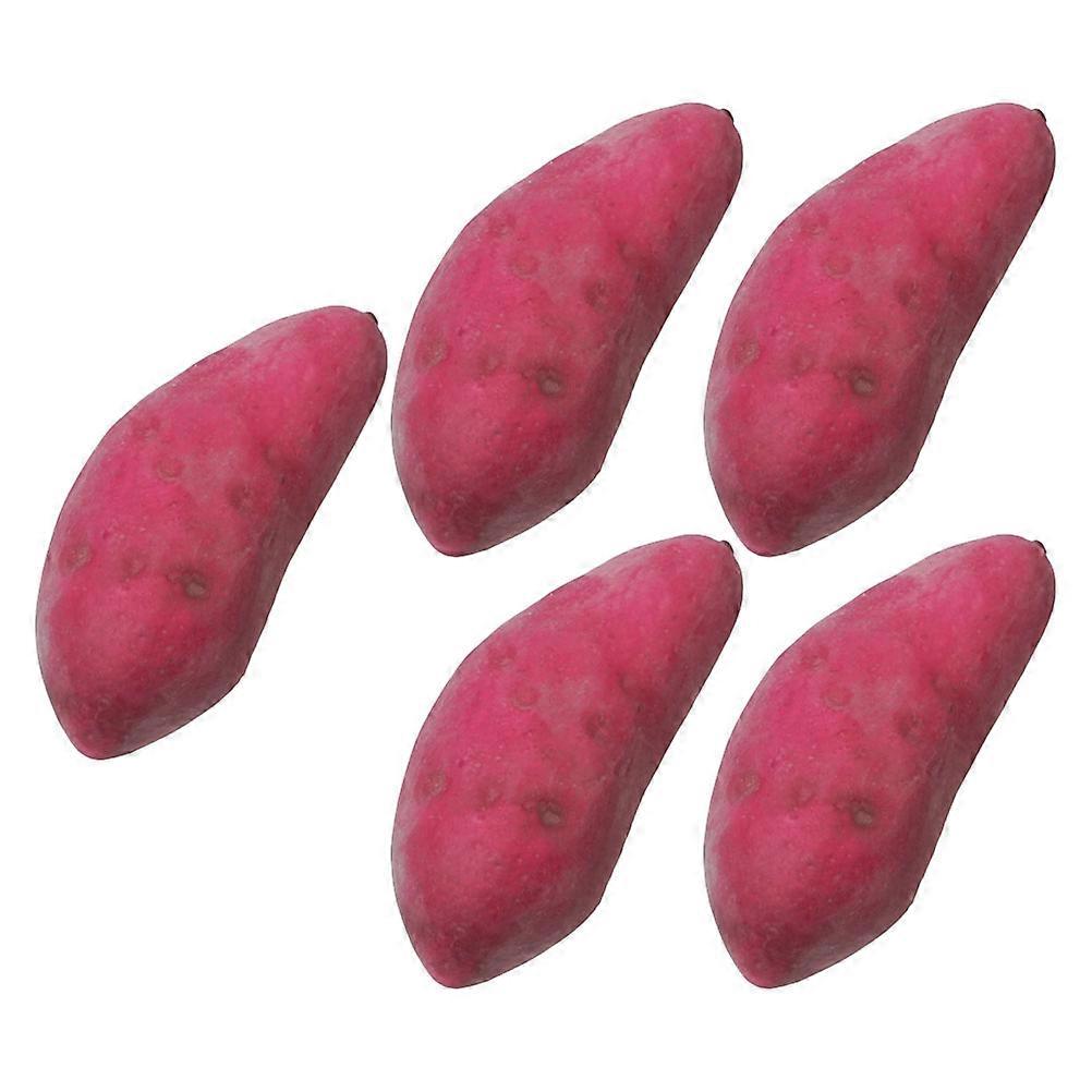 Artificial Sweet Potato 5Pcs Purple Foam for DIY Use with Lifelike Appearance